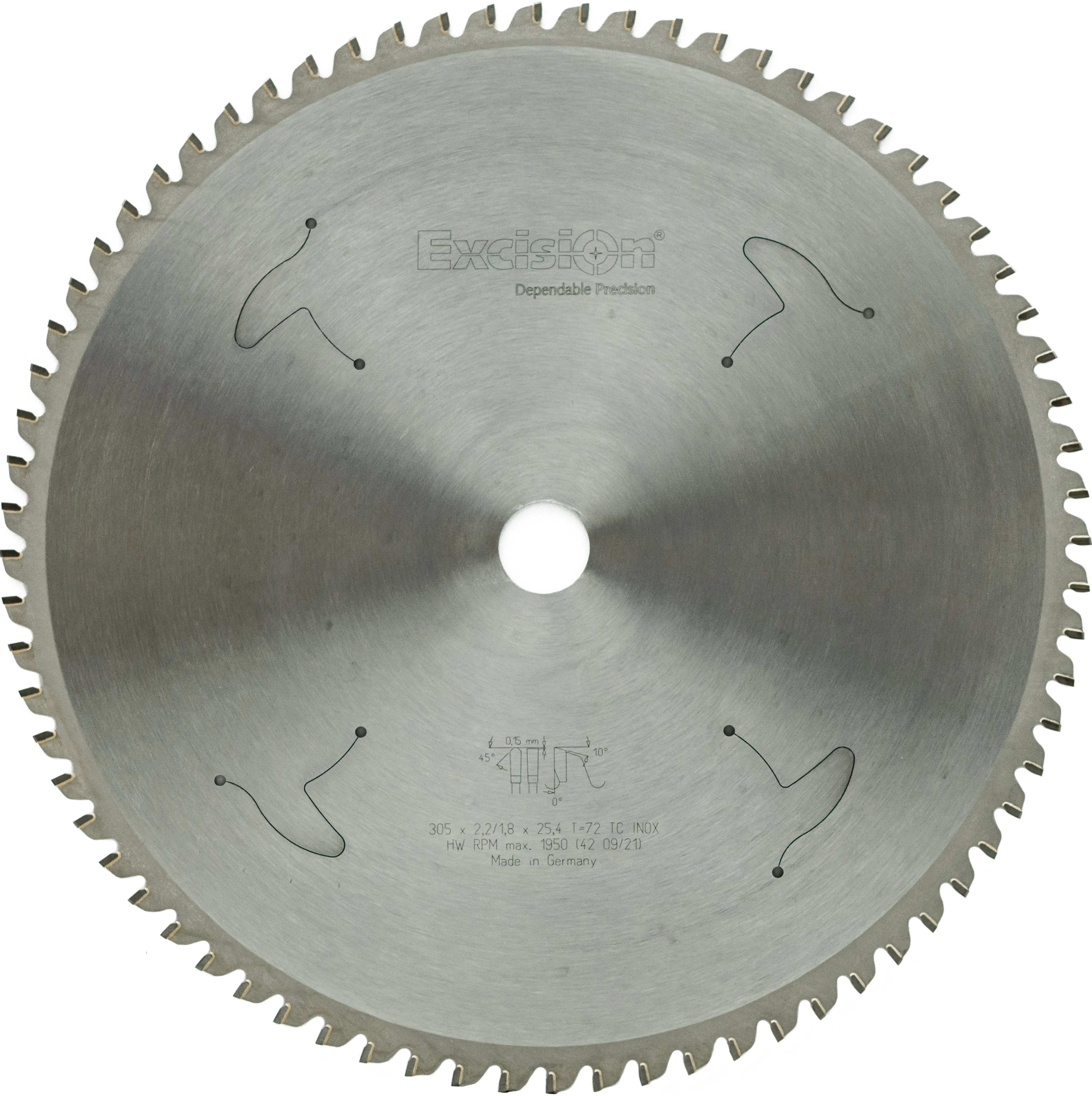 305 X 2.2/1.8 X 25.4 X 72T TCT STAINLESS BLADE