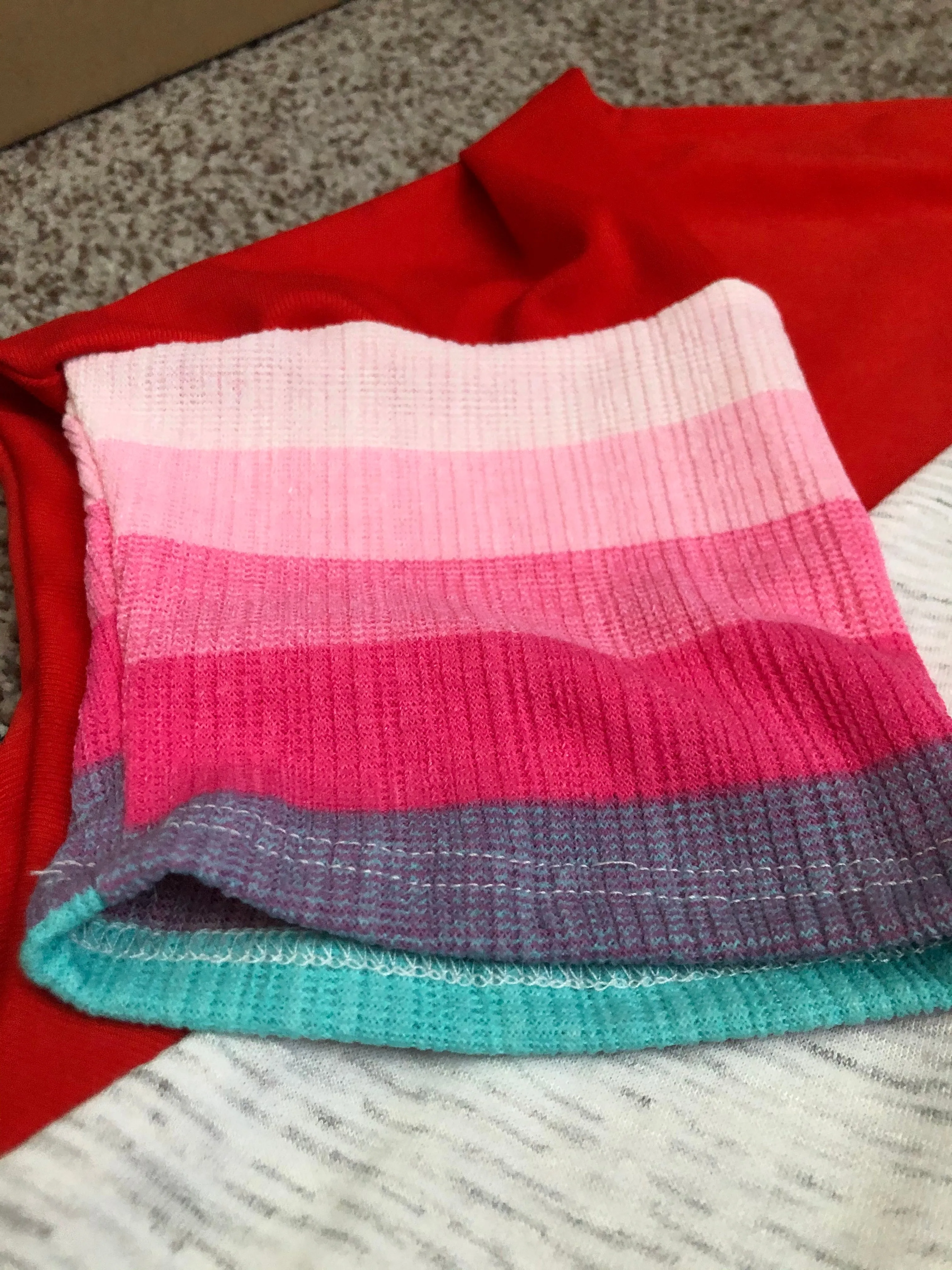3/4 Sleeve, batwing, multi color top