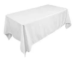90x132 White Polyester Rectangle