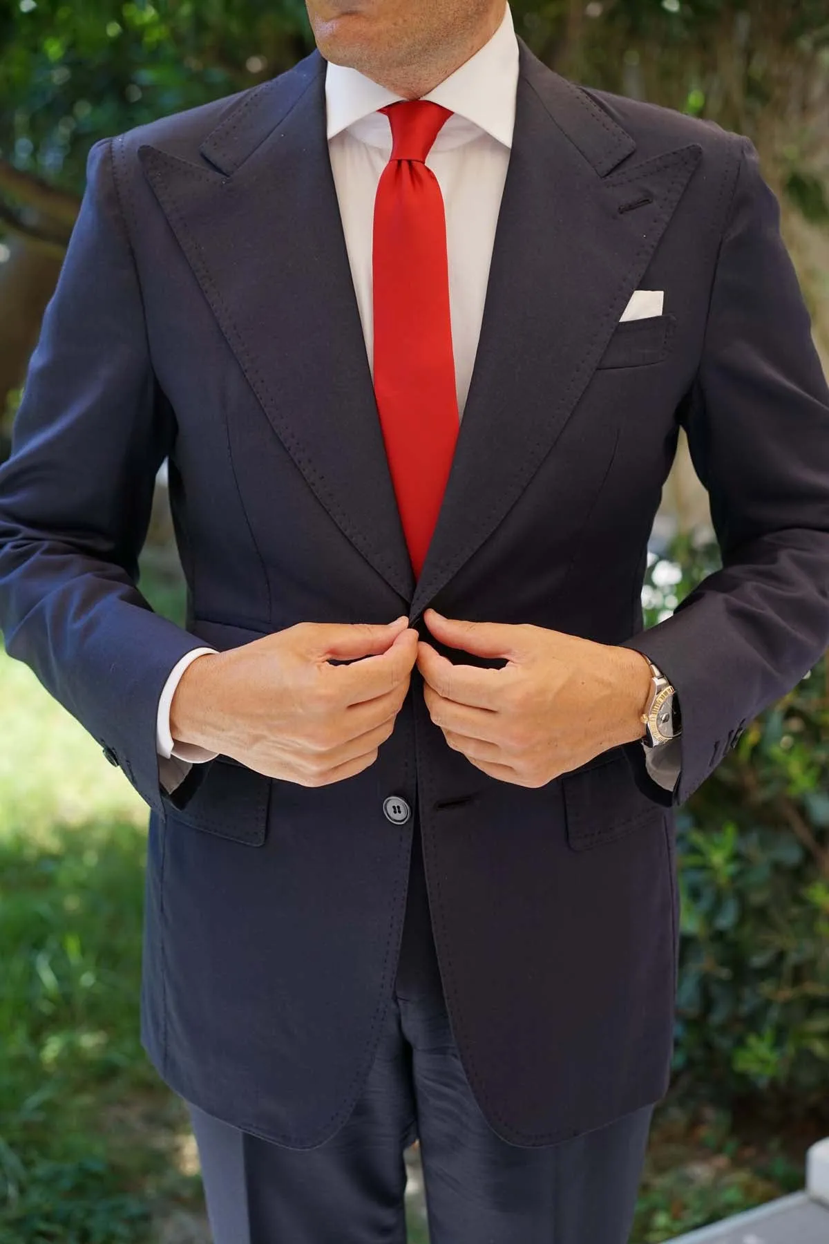 Apple Maroon Satin Skinny Tie