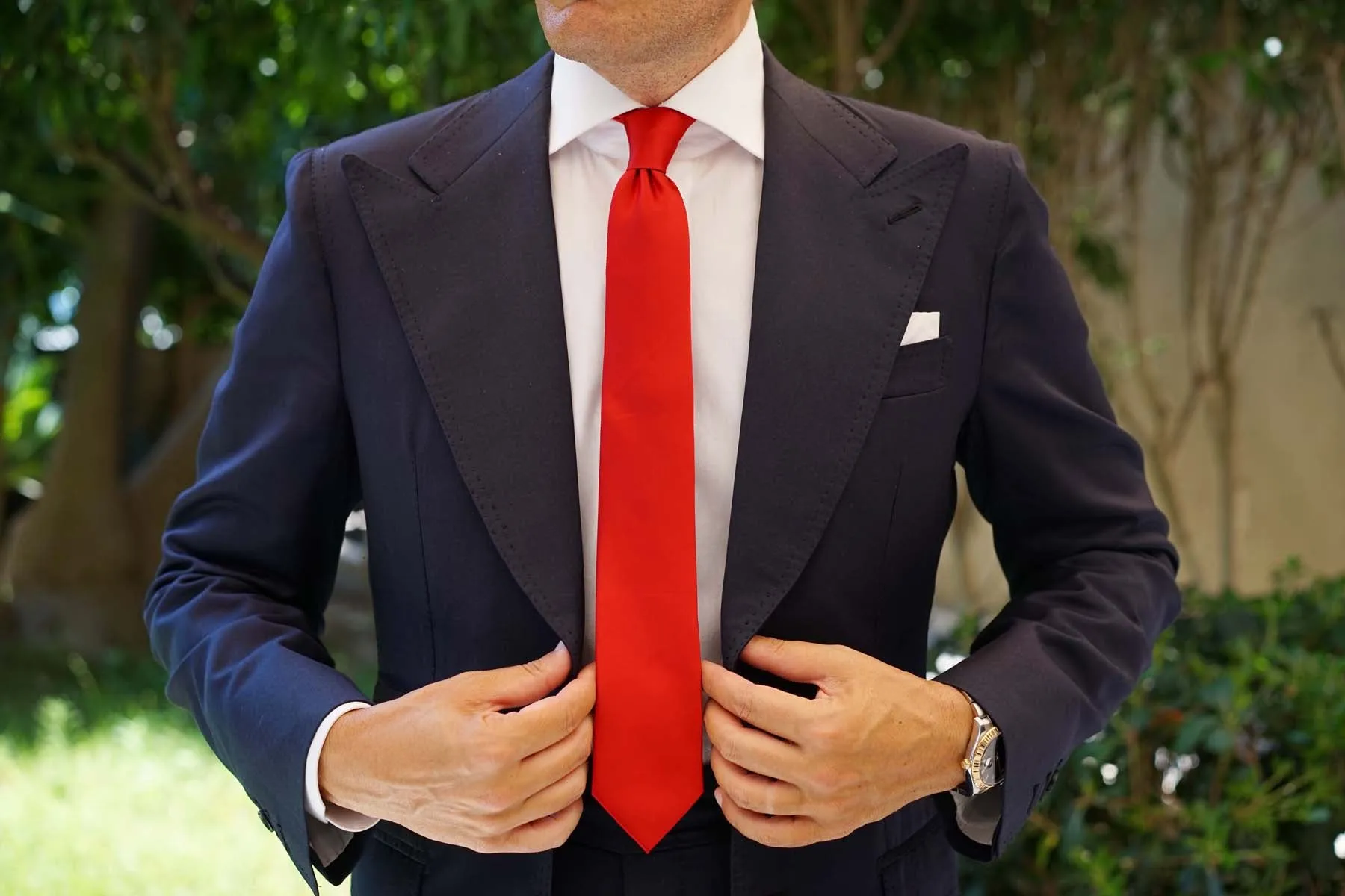 Apple Maroon Satin Skinny Tie