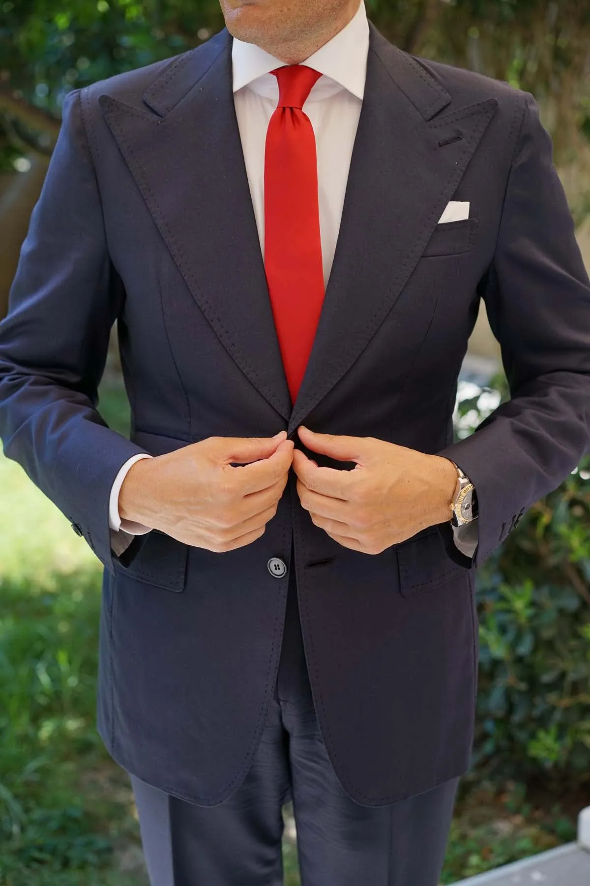 Apple Maroon Satin Skinny Tie