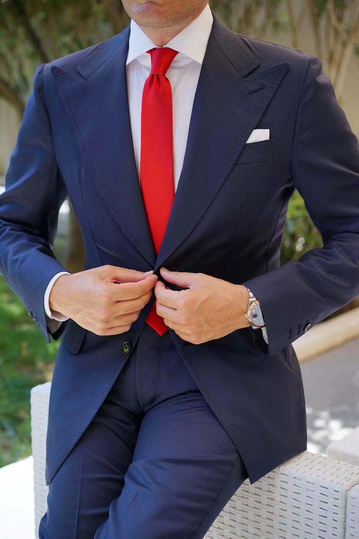 Apple Maroon Satin Skinny Tie