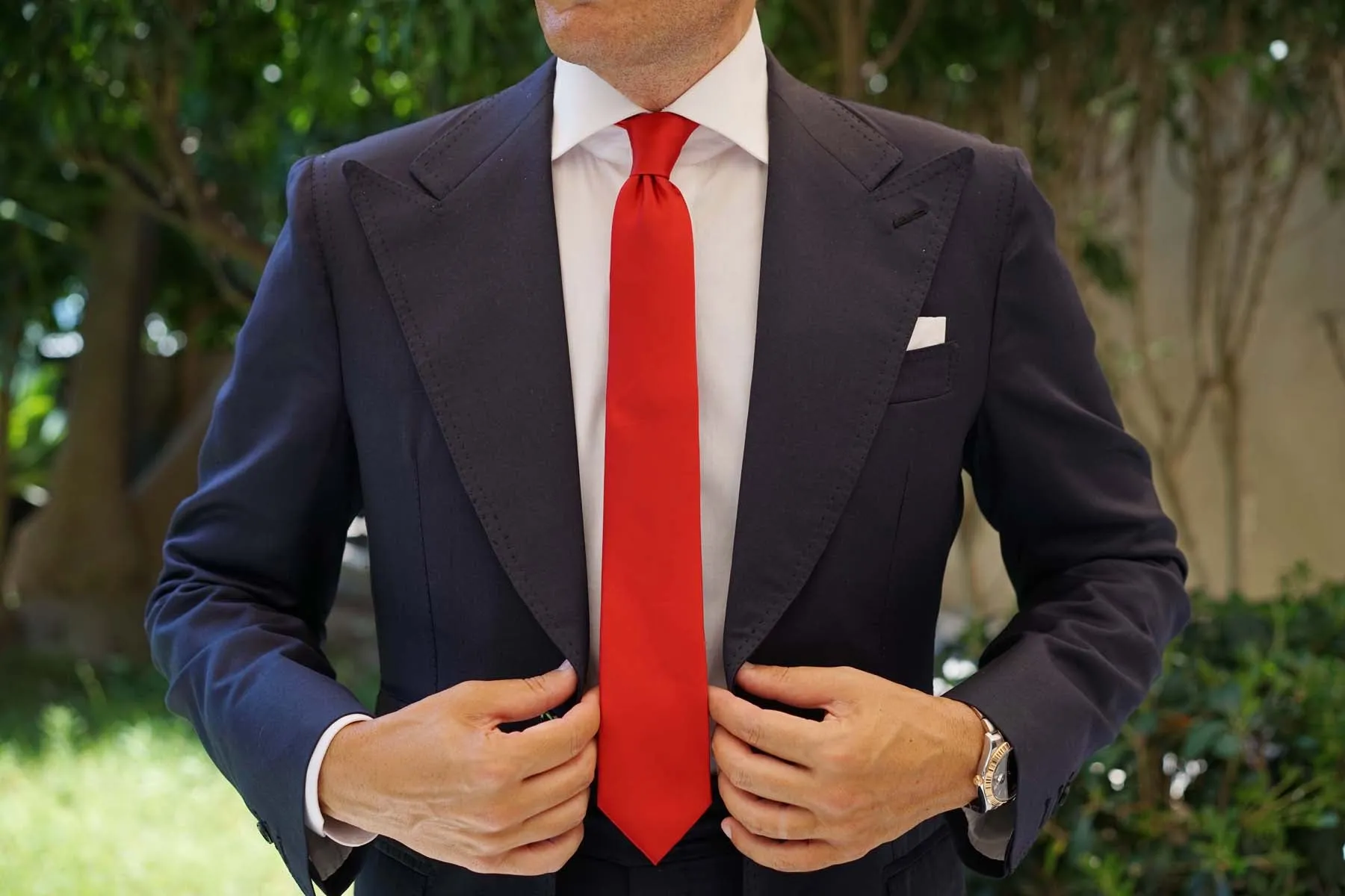 Apple Maroon Satin Skinny Tie