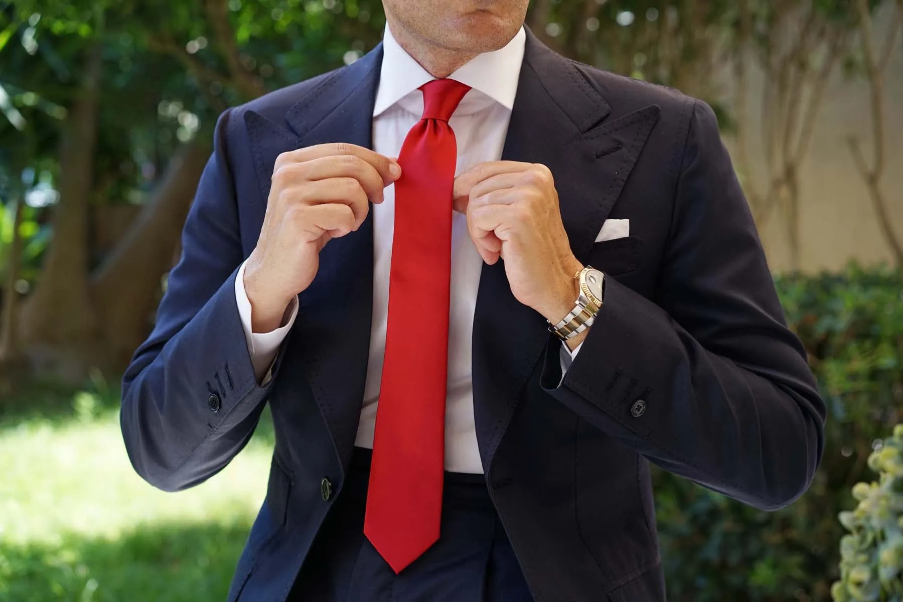 Apple Maroon Satin Skinny Tie