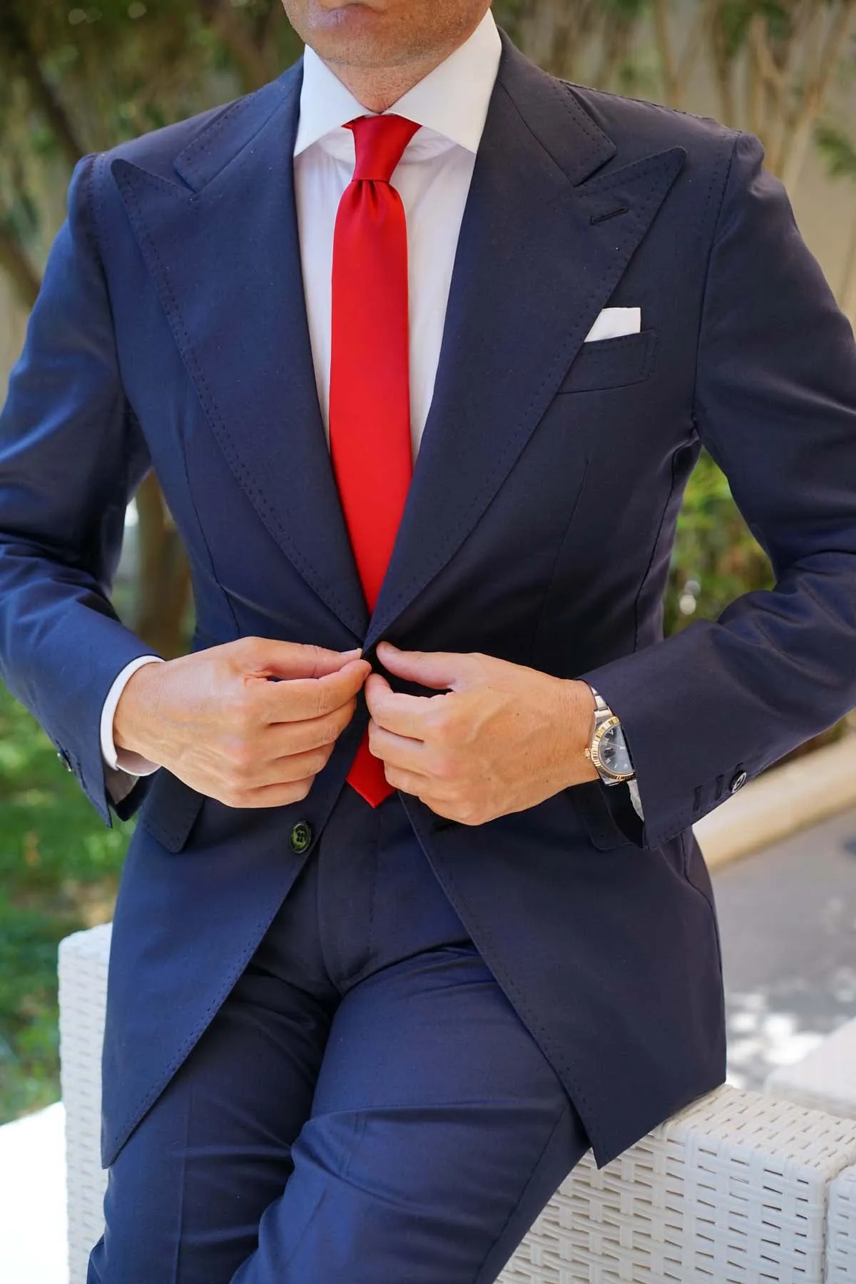 Apple Maroon Satin Skinny Tie