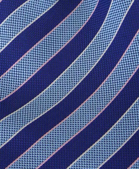Aqua and Blue Striped 4" Wide Tie