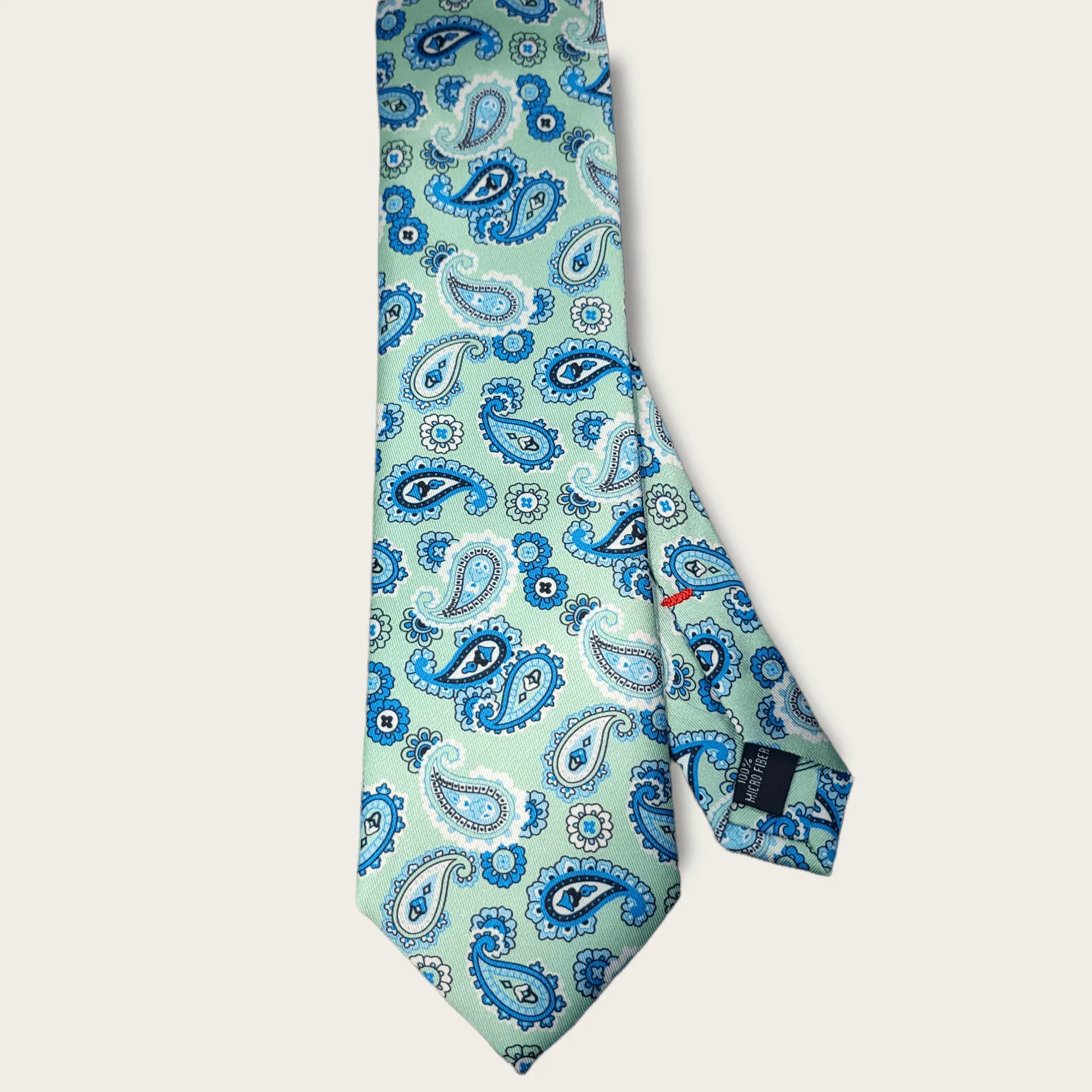 Aqua Mint Blue Paisley Tie