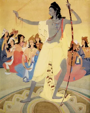 Arjuna as a Victor - Abdur Rahman Chugtai - Classic Indian Art