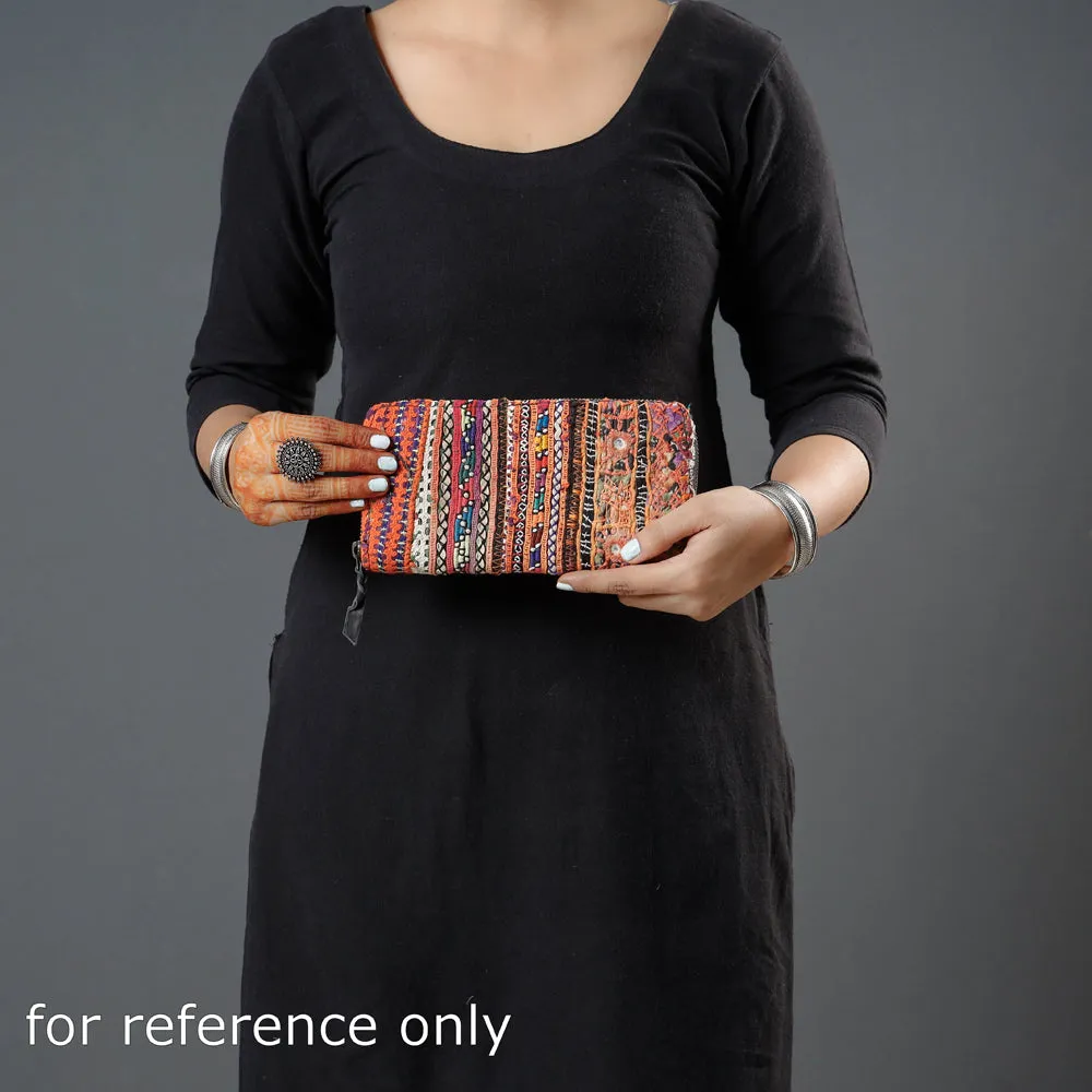 Beige - Banjara Vintage Embroidery Mirror Work Wallet