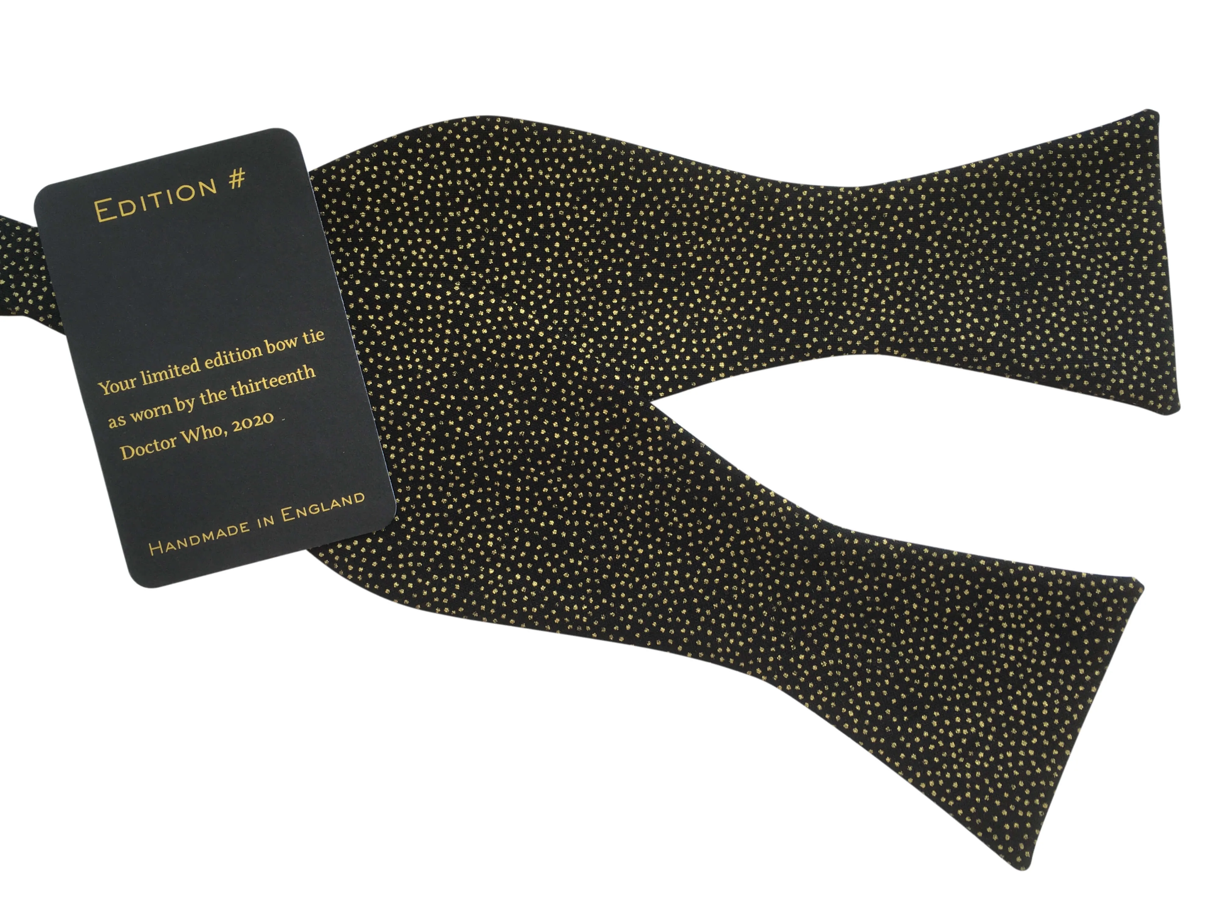 Black & Gold Bow Tie As Worn By Doctor Who 2020