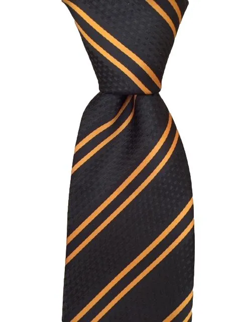 Black and Orange Striped Tie