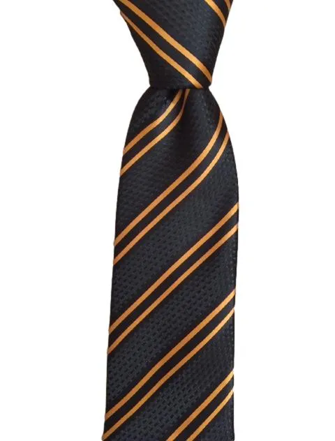 Black and Orange Striped Tie