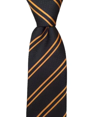 Black and Orange Striped Tie