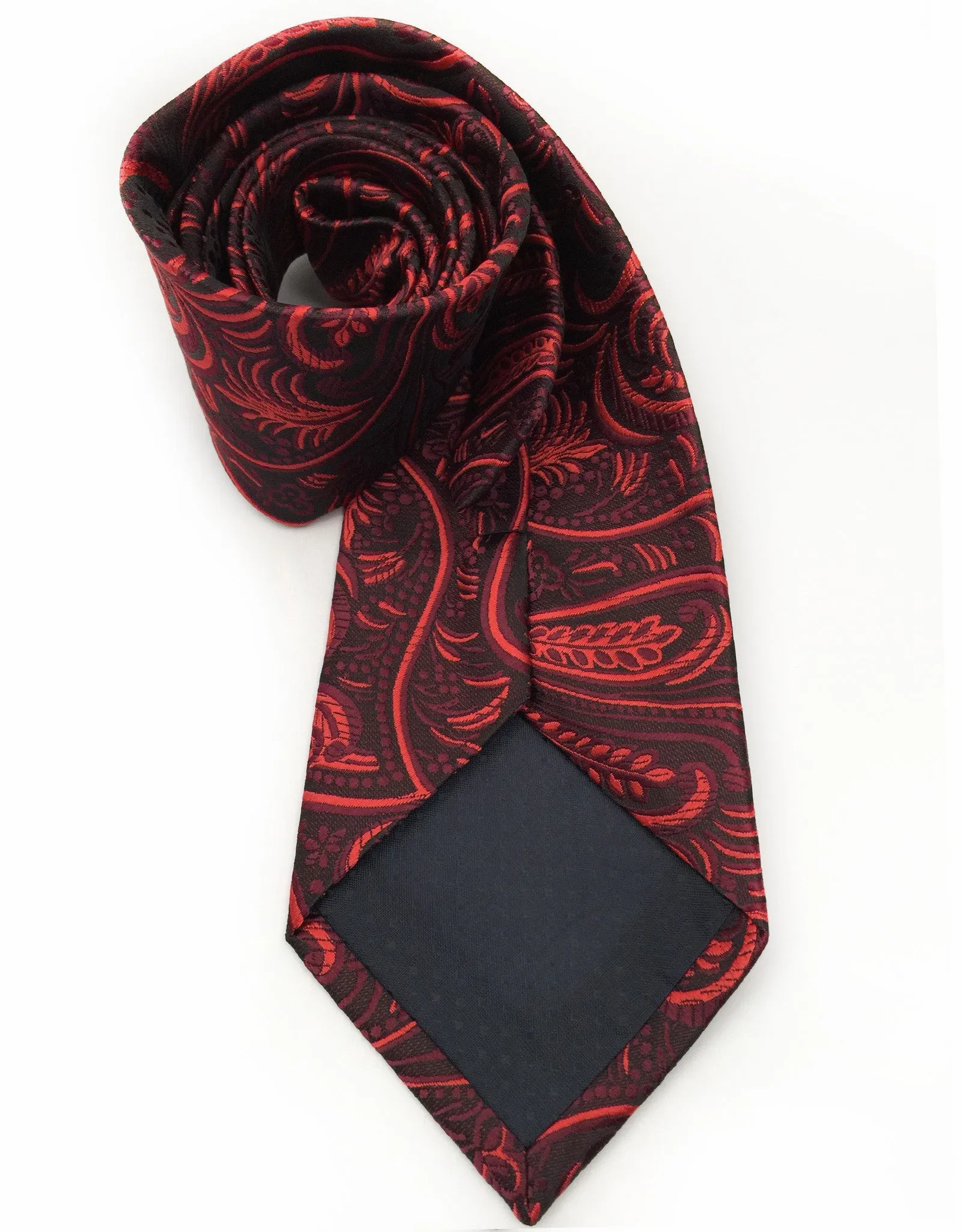 Black and Red Floral Necktie