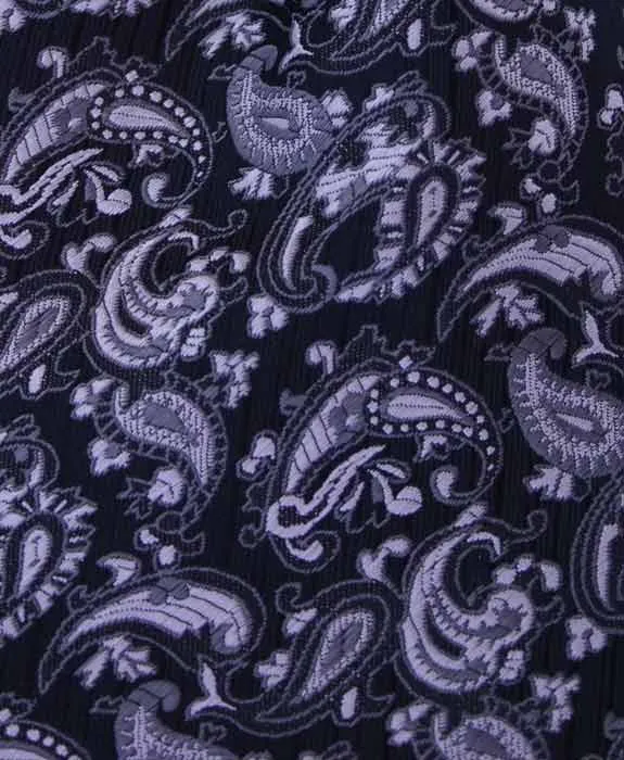 Black and Silver Paisley Tie