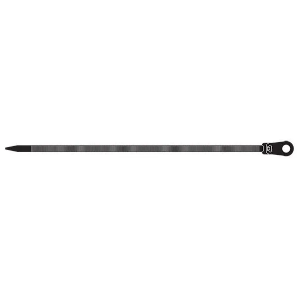 Black Cable Ties Screw Mount - 100 Pack