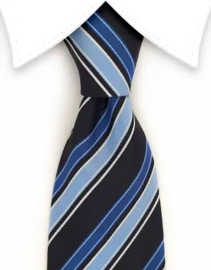 Blue & Black Striped Tie