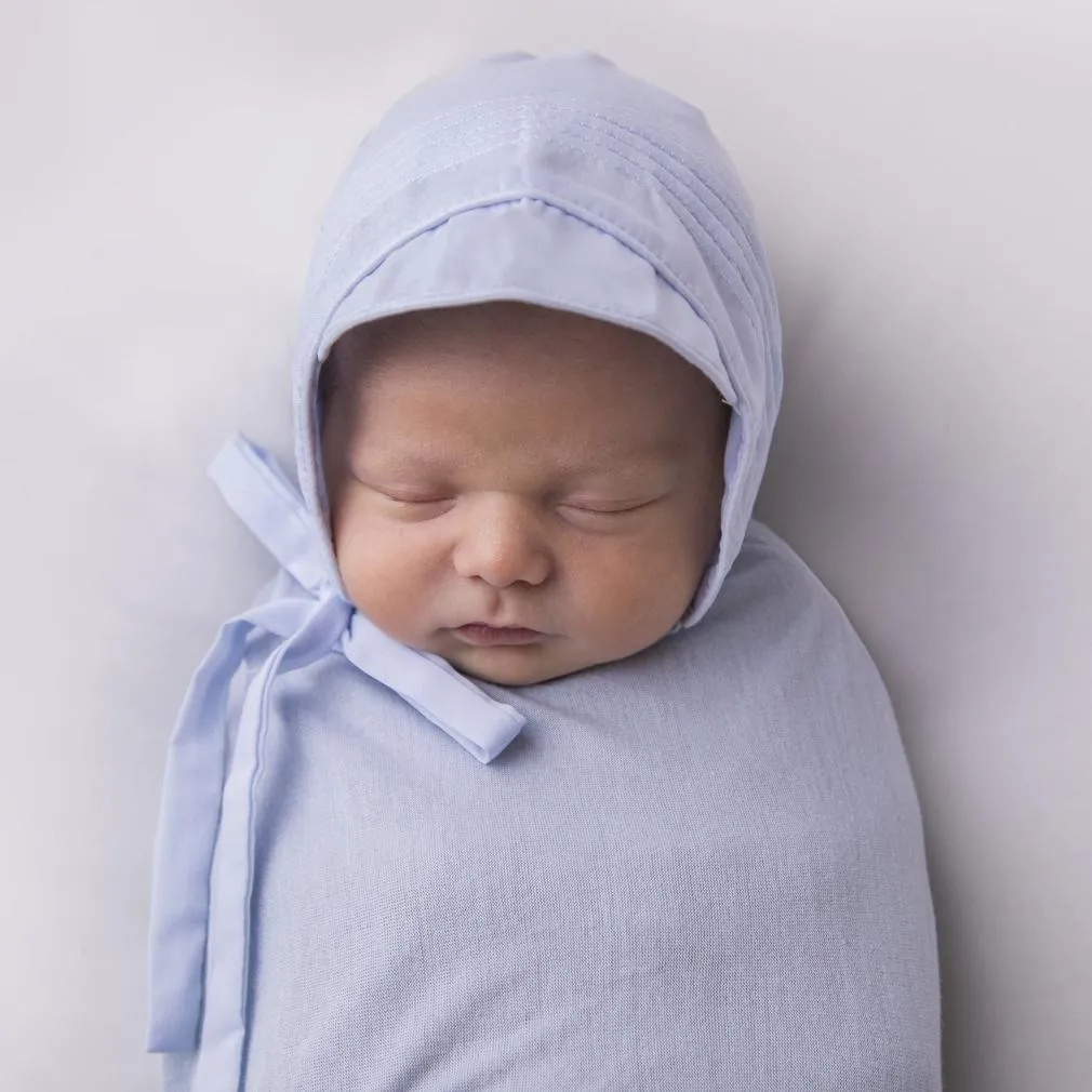 Boys Solid Blue Bonnet for Infants & Toddlers