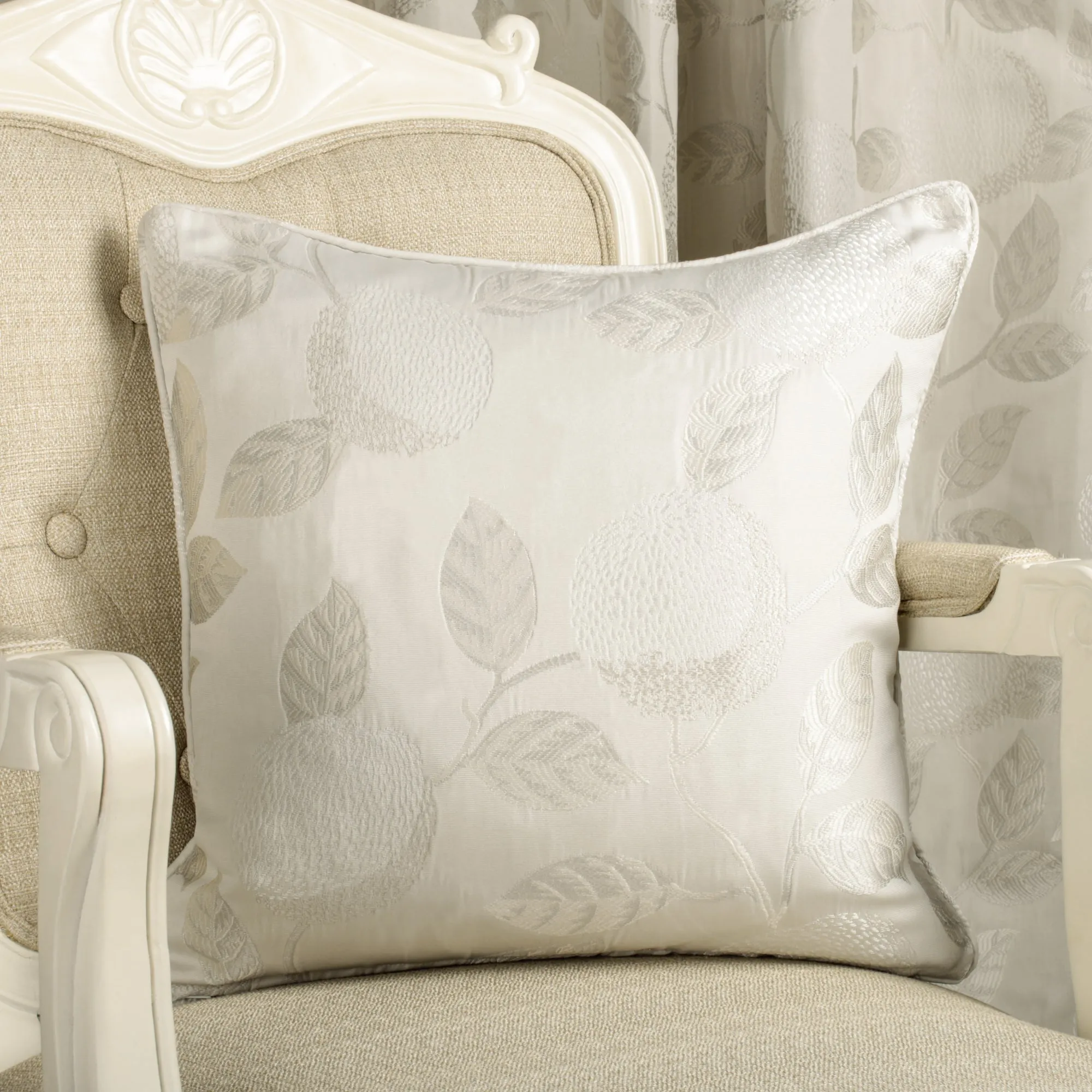 Bramford Filled Cushion by Curtina in Natural 43 x 43cm