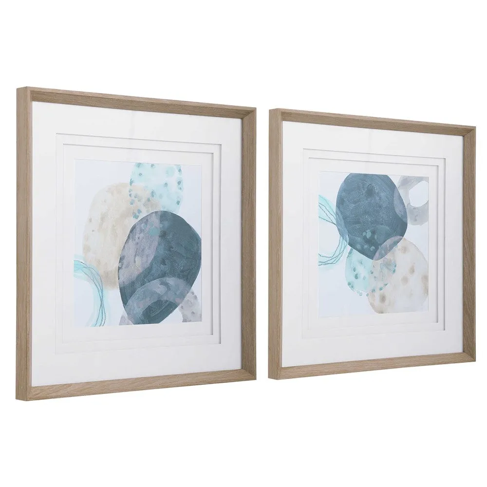 CIRCLET FRAMED PRINTS, S/2
