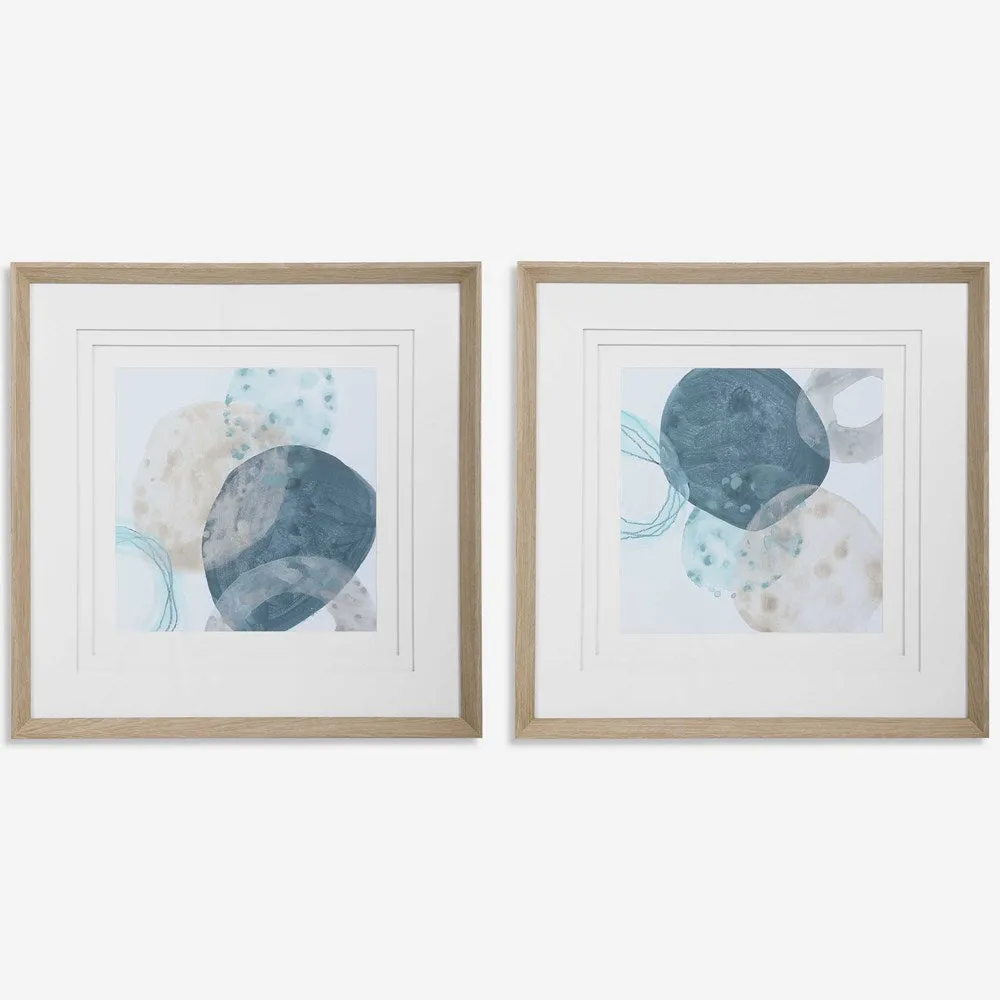 CIRCLET FRAMED PRINTS, S/2