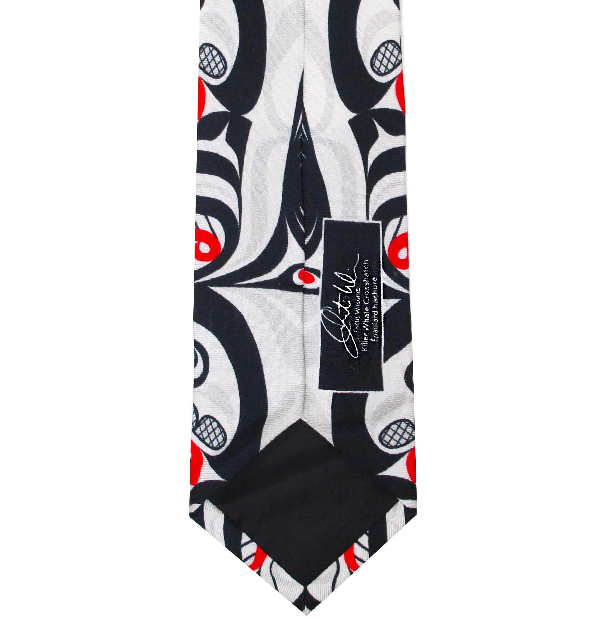 Curtis Wilson Killer Whale Crosshatch Artist Silk Tie