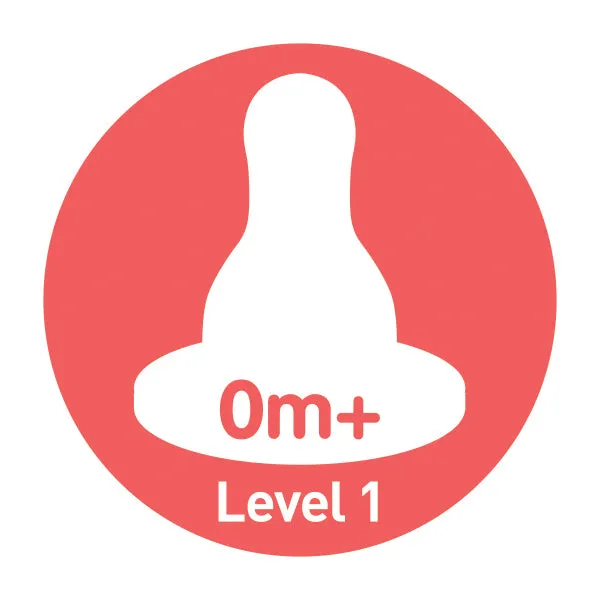 Dr. Brown'S Level 1 Silicone Narrow Nipple, 2-Pack Transparent Birth  to 3M