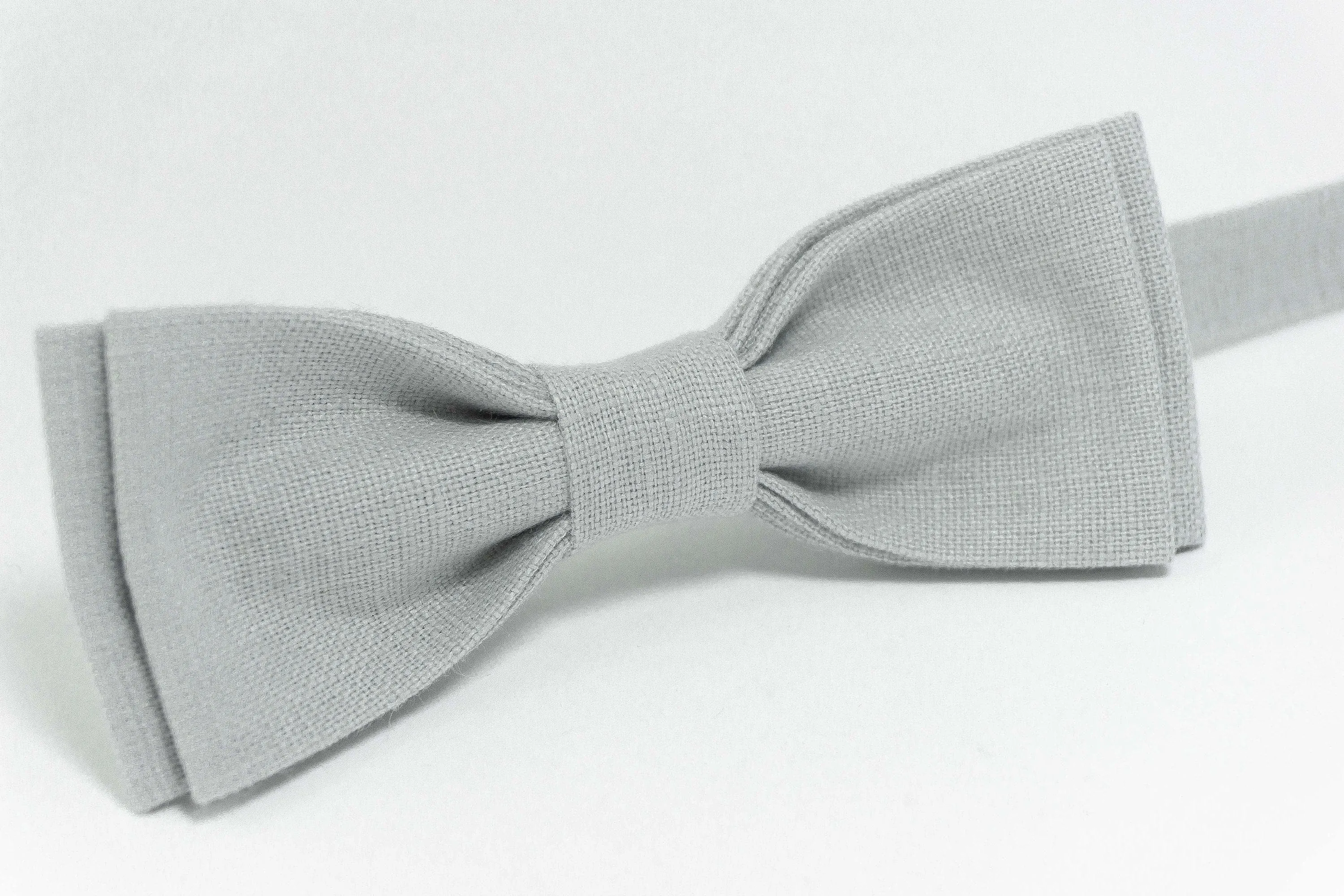 Dusty Gray wedding bow ties for groomsmen | Dusty Gray baby bow tie