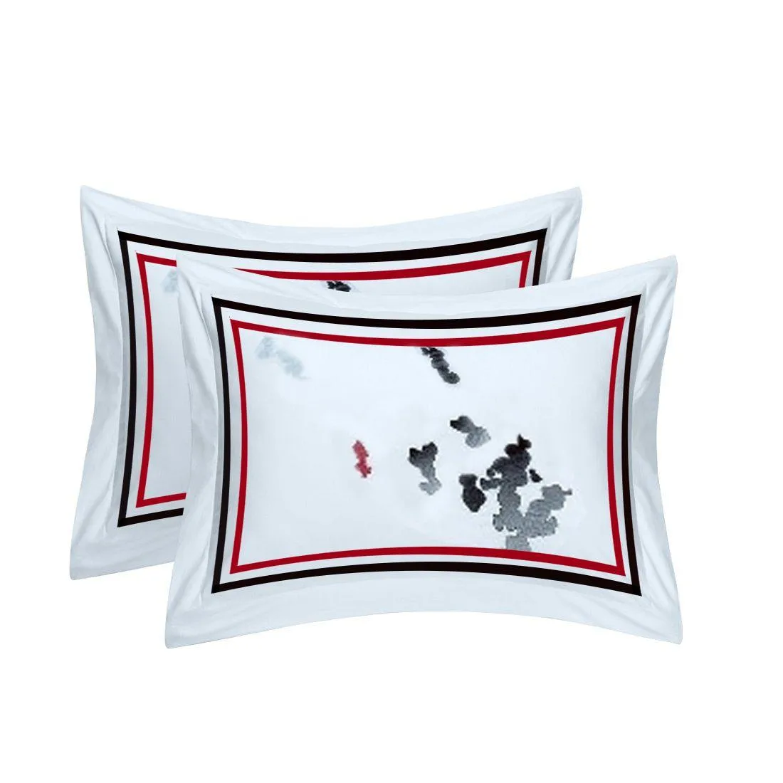 Florence Embroidered 100% Cotton 3-Piece  Duvet Cover Set
