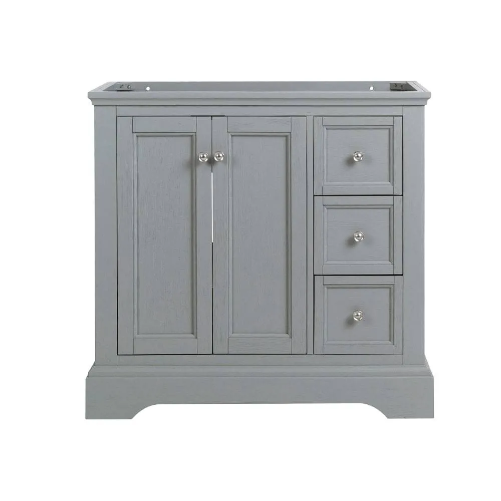 Fresca FCB2436GRV Windsor 36" Gray Textured Traditional Bathroom Cabinet