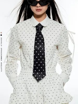 Furry Smash Pattern Printed Dot Tie【s0000006303】