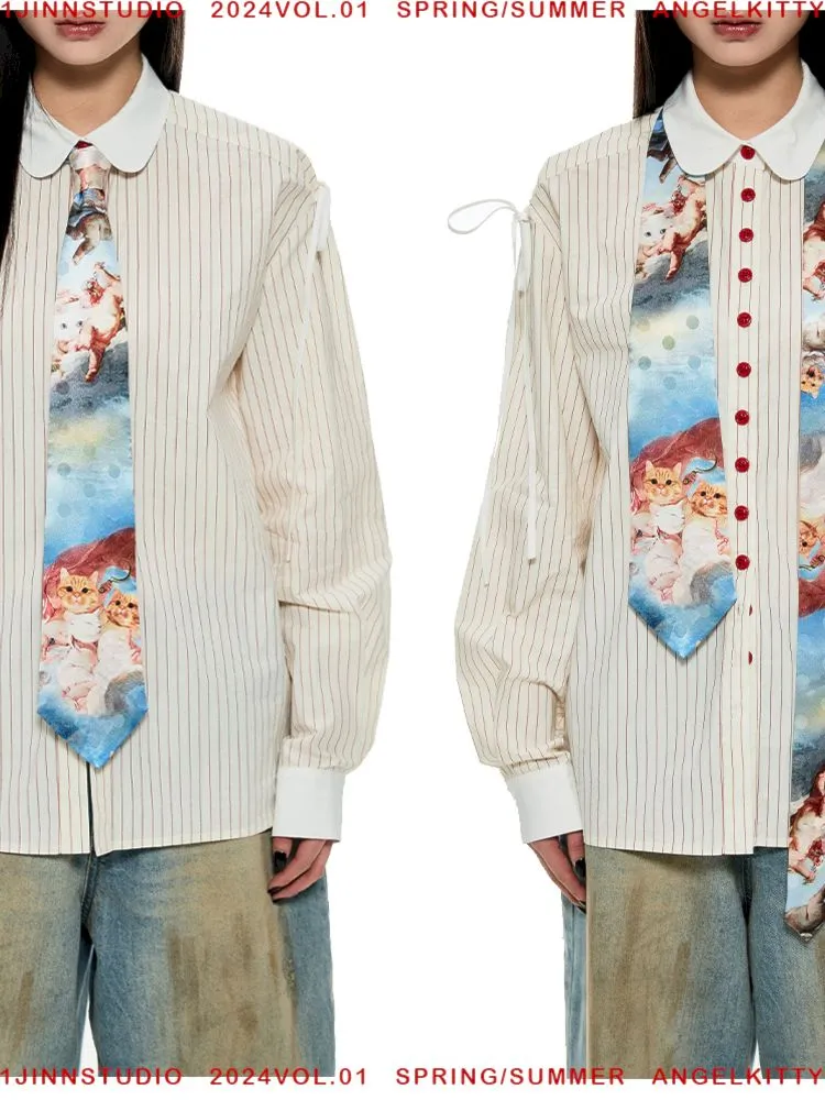 Furry Smash Pattern Printed Dot Tie【s0000006303】