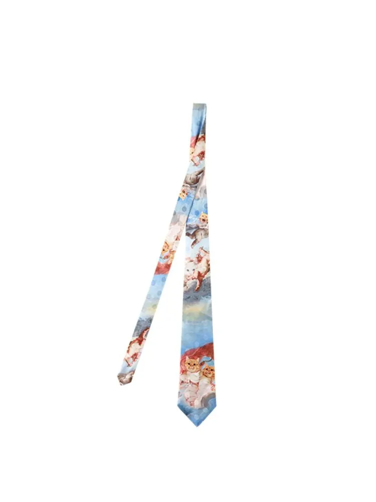 Furry Smash Pattern Printed Dot Tie【s0000006303】