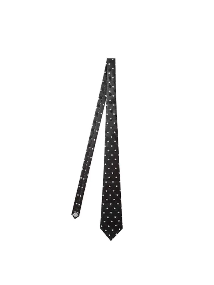 Furry Smash Pattern Printed Dot Tie【s0000006303】