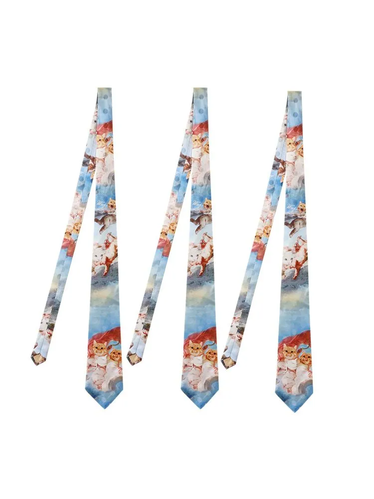Furry Smash Pattern Printed Dot Tie【s0000006303】