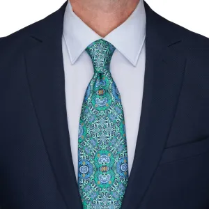 Green King of Sicily Duchesse Silk Tie