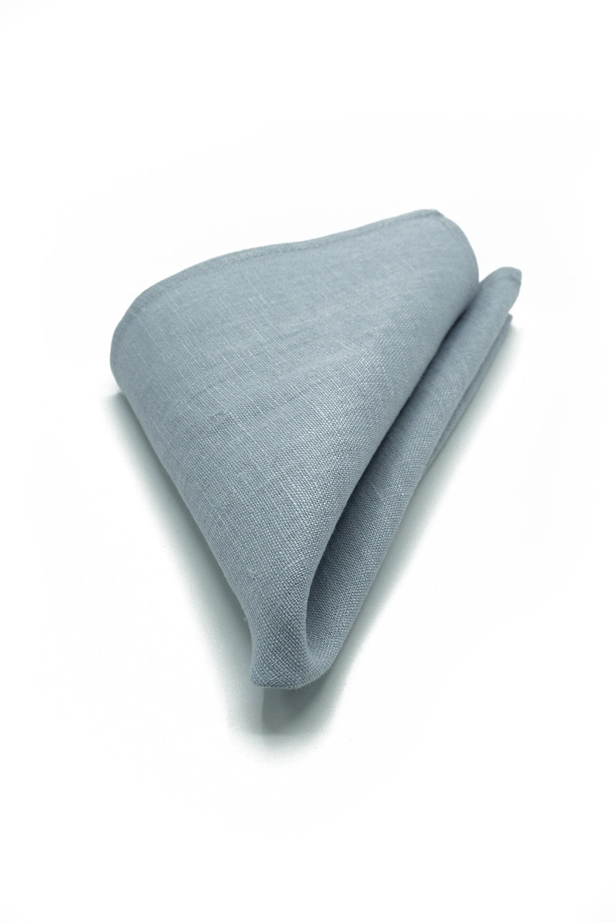 Groomsmen Solid Linen Tie in Dusty Blue