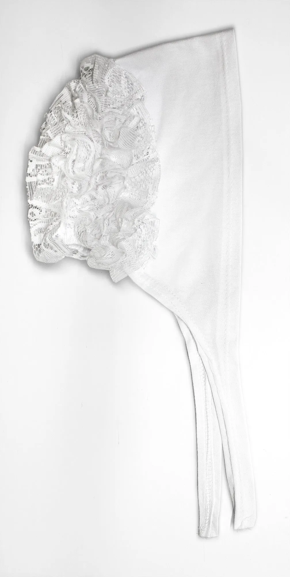 Hijab Undercap Volumizer Bonnet with ties & Tulle Flower