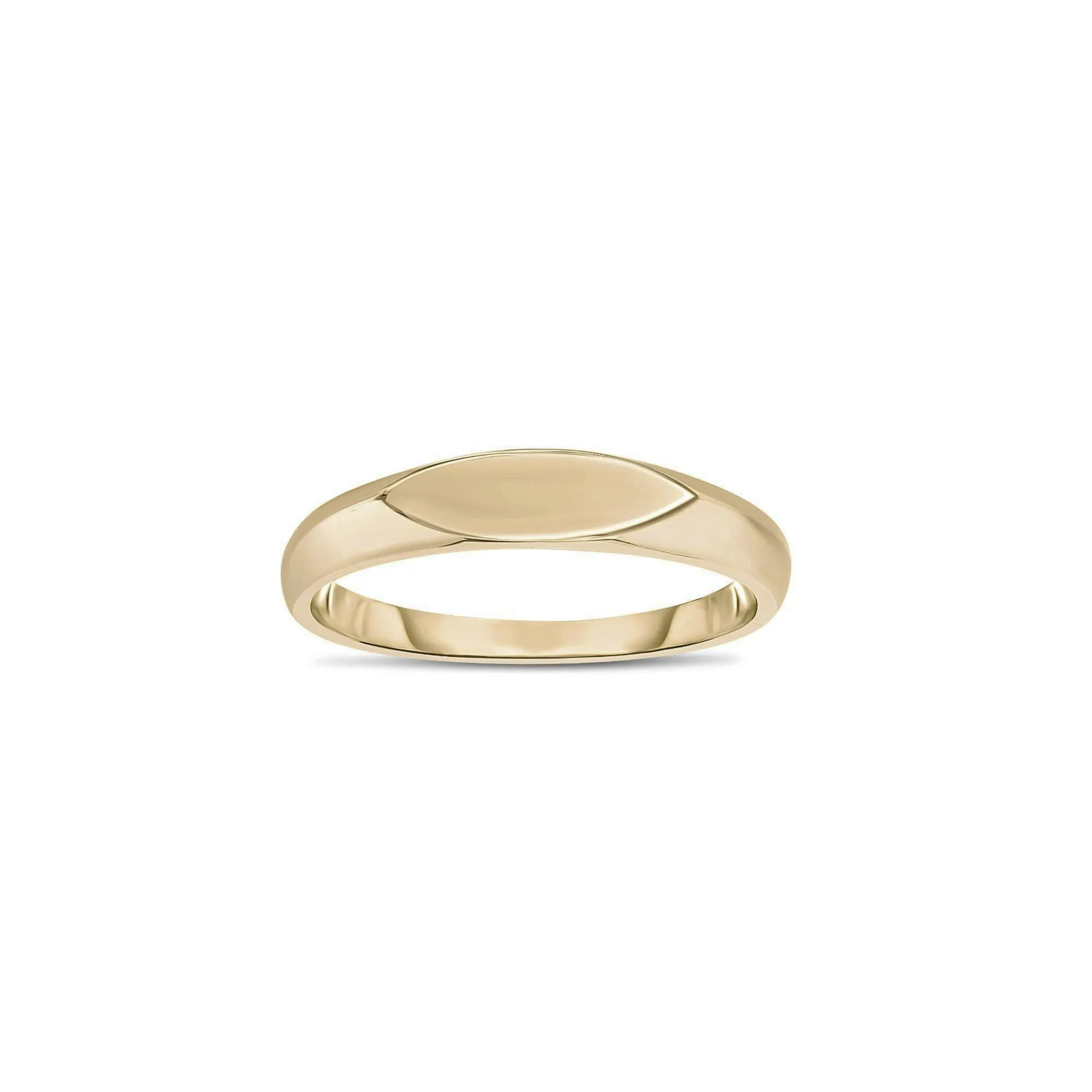 Horizontal Marquise Signet Ring (14K)