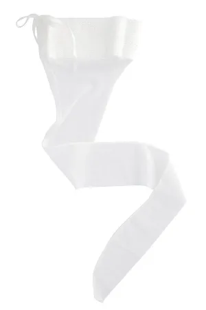 HYD VOILE Lace Ties Hold Ups White