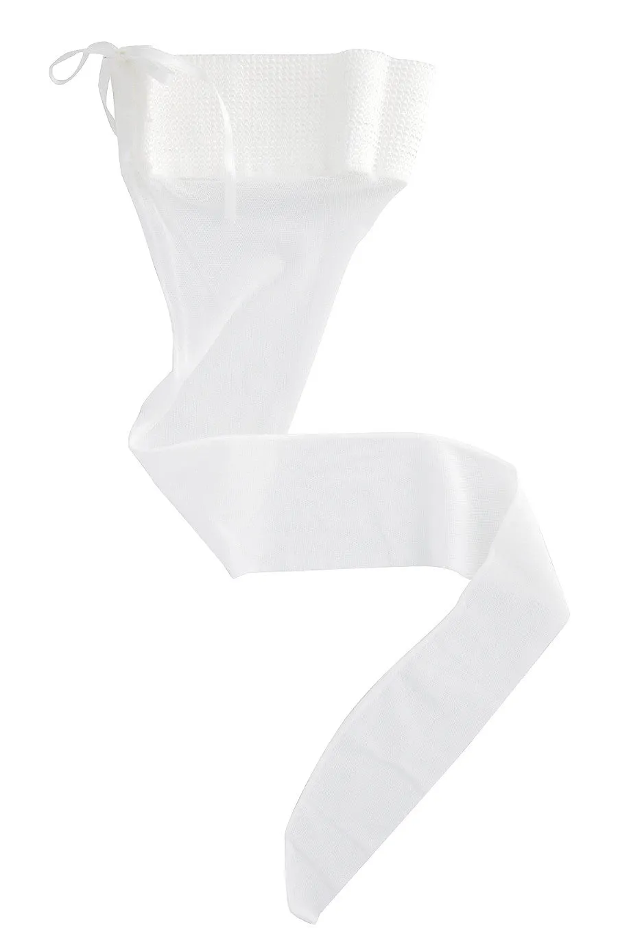 HYD VOILE Lace Ties Hold Ups White