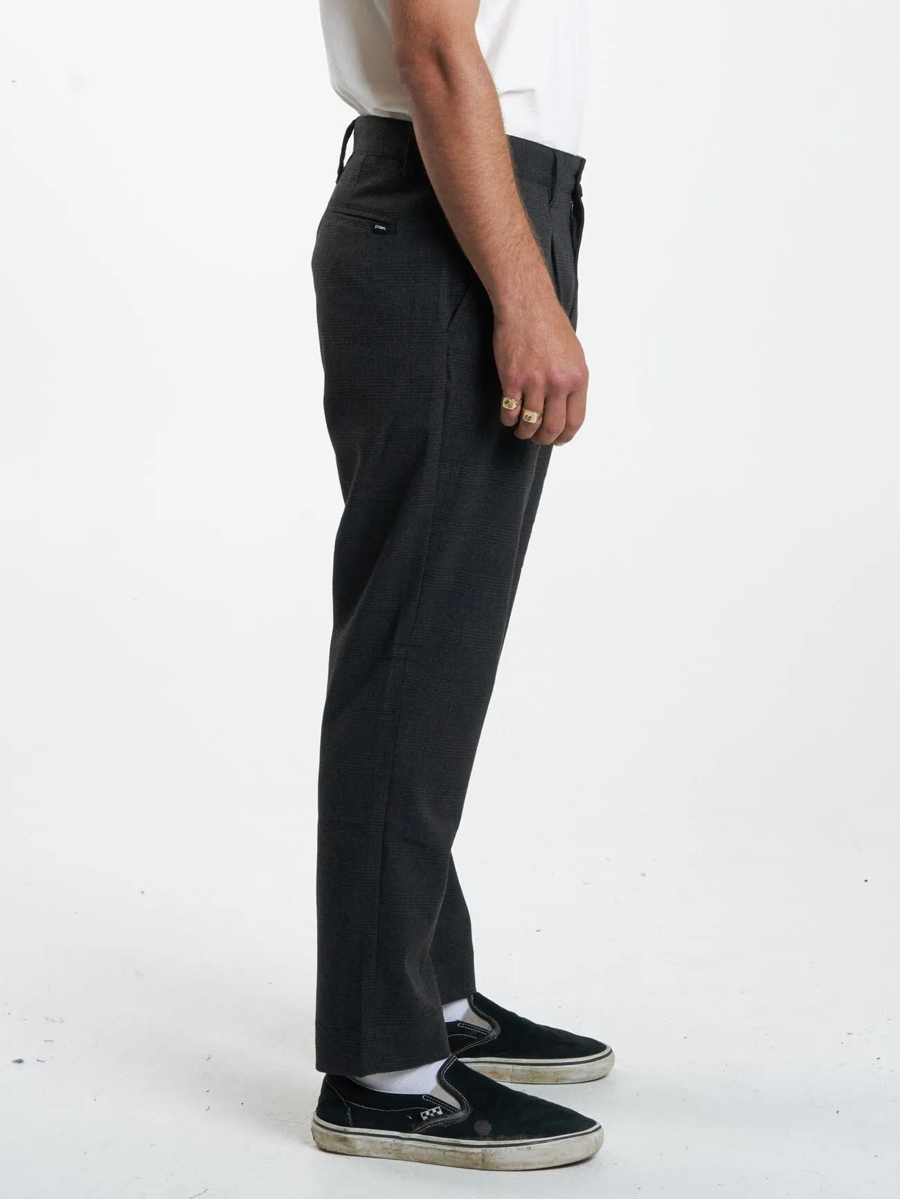 Jacob Plaid Pant - Black