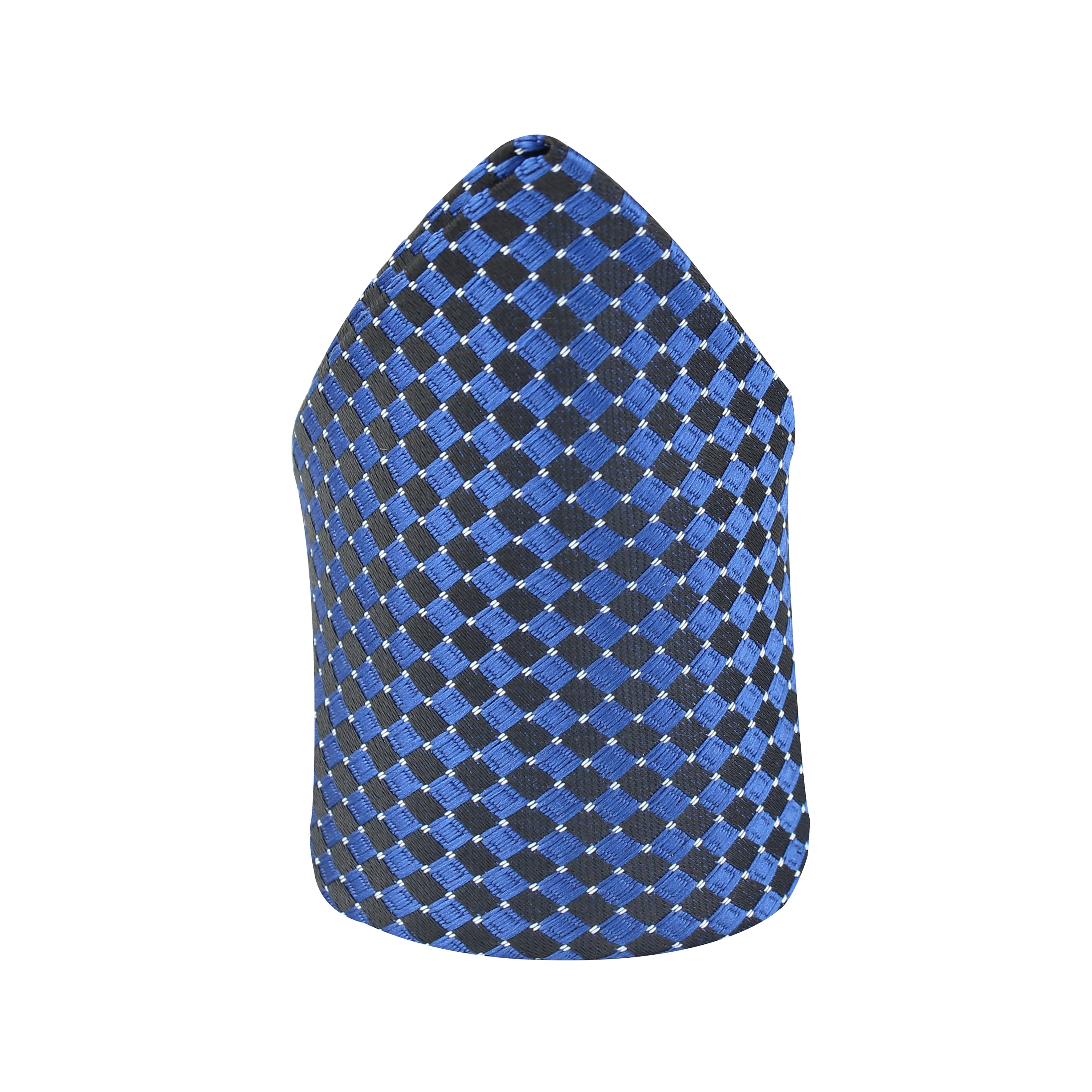 Kovove Exotic Blue Checkered Pocket Square For Men