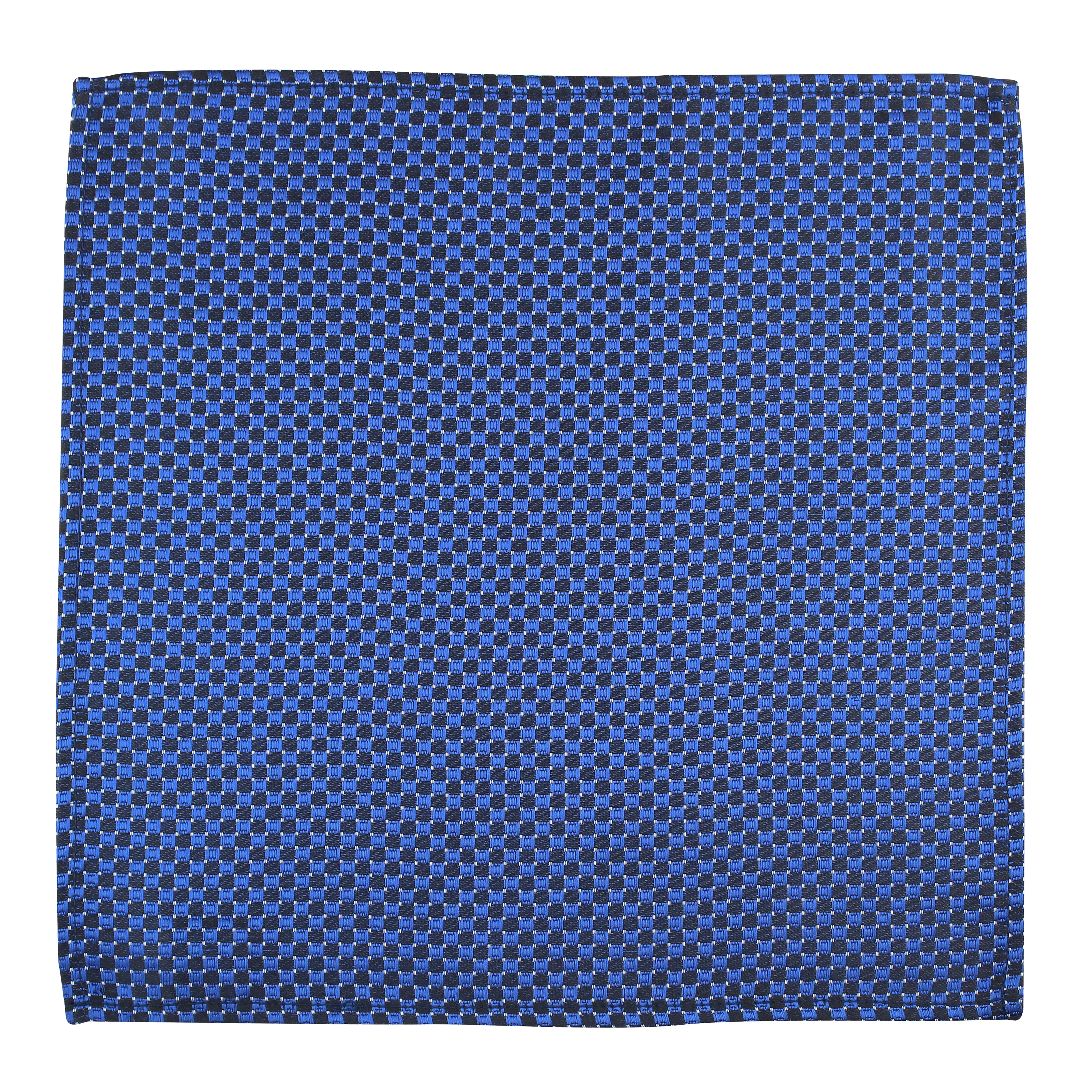 Kovove Exotic Blue Checkered Pocket Square For Men