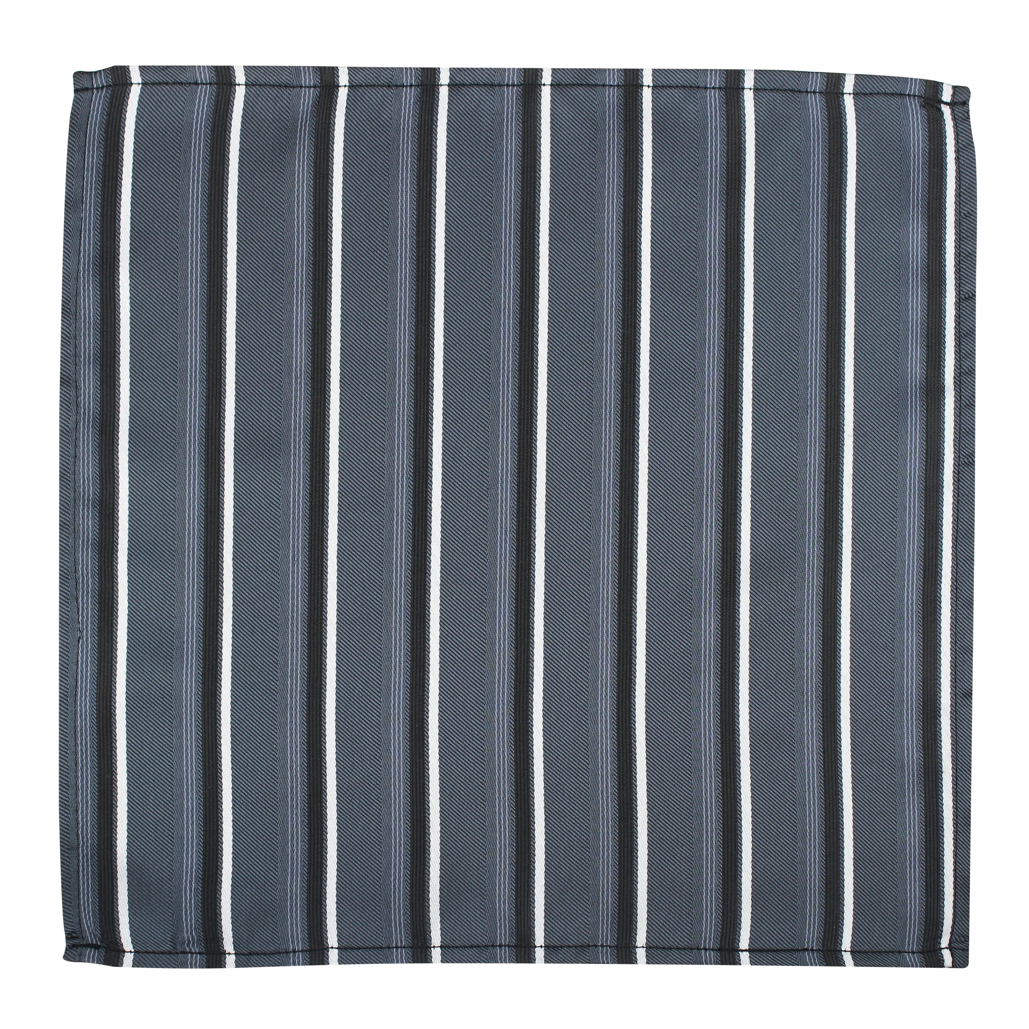 Kovove Graceful Black Striped Pocket Square For Men