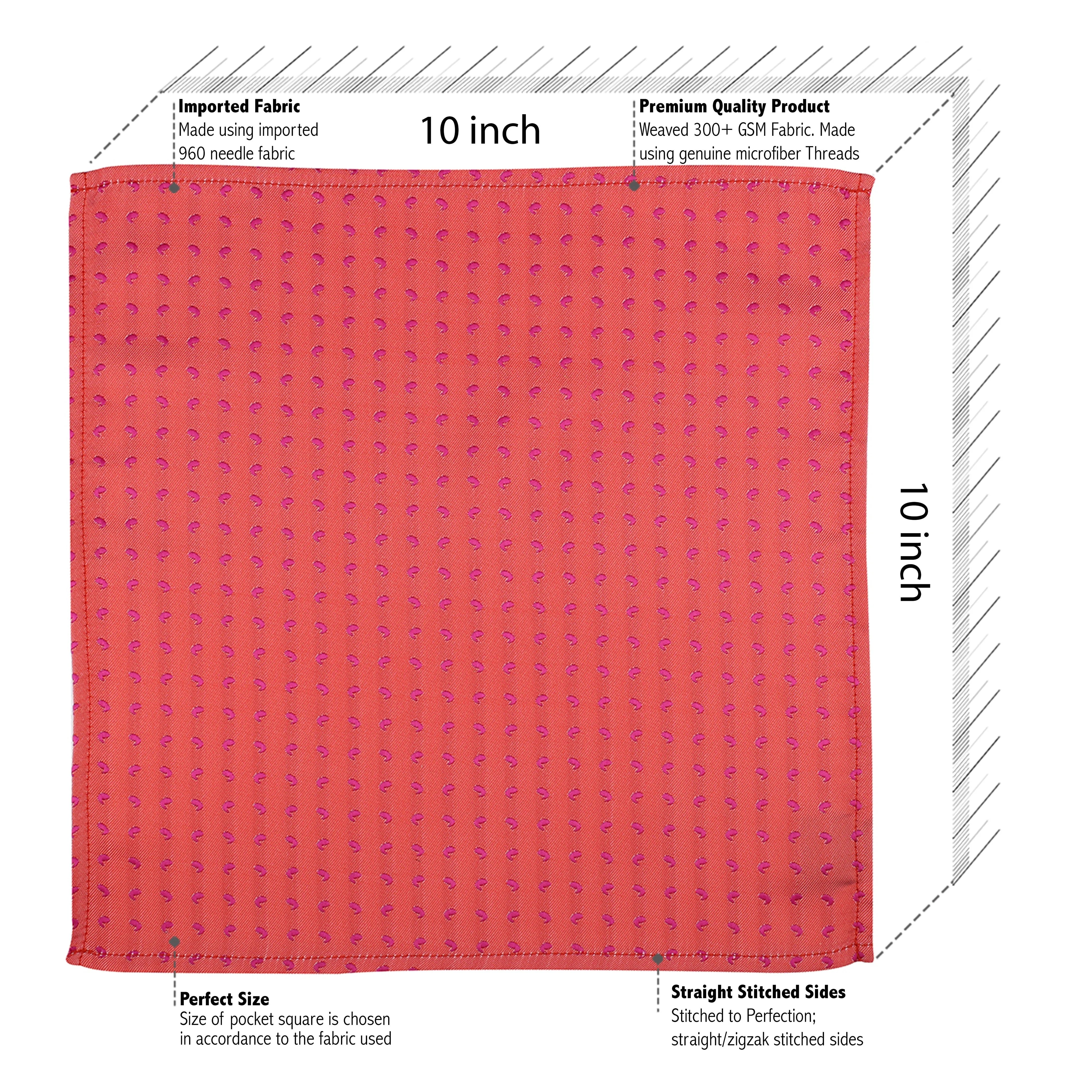 Kovove Pink Abstract Necktie and Pocket Square Gift Box