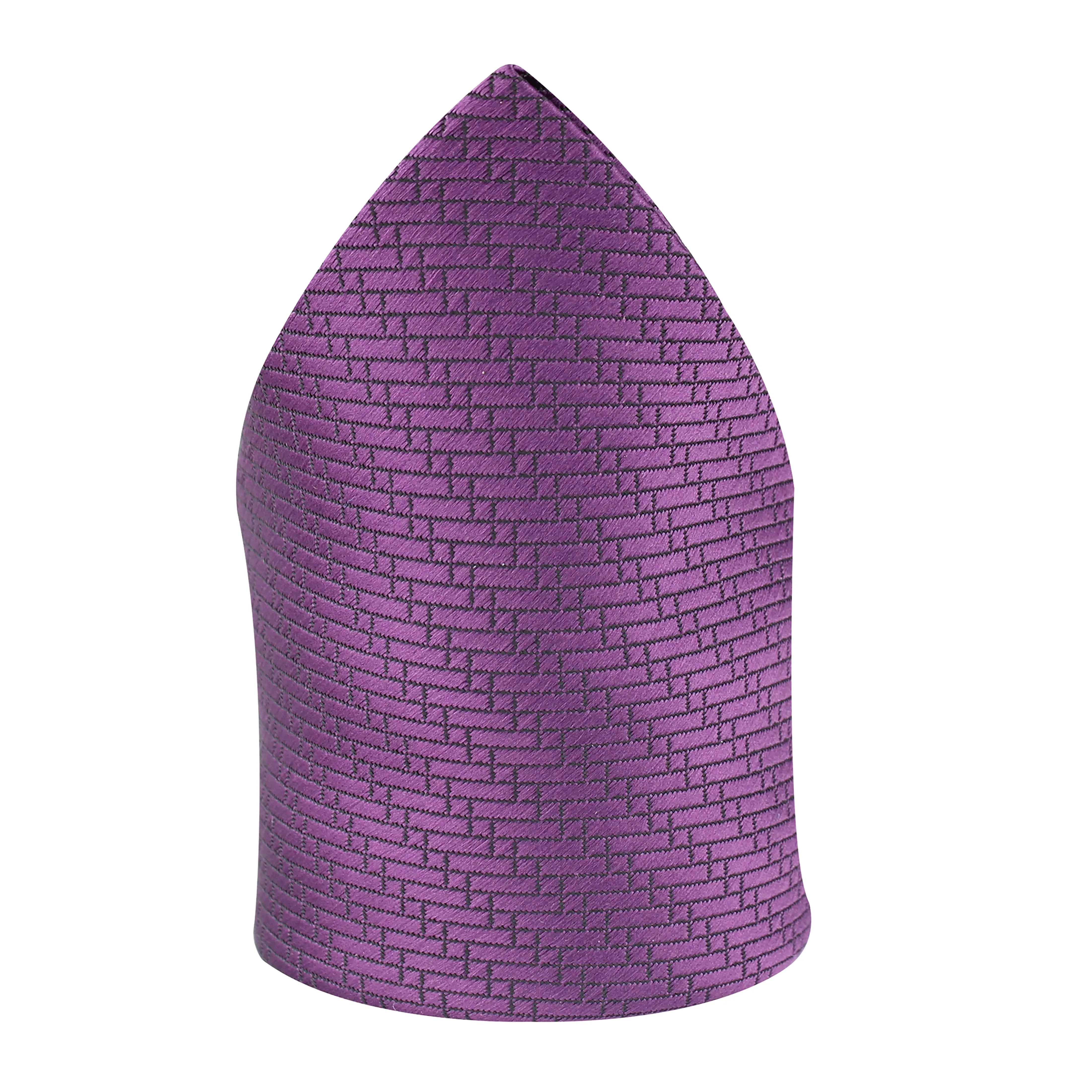 Kovove Purple Self Design Pocket Square For Men