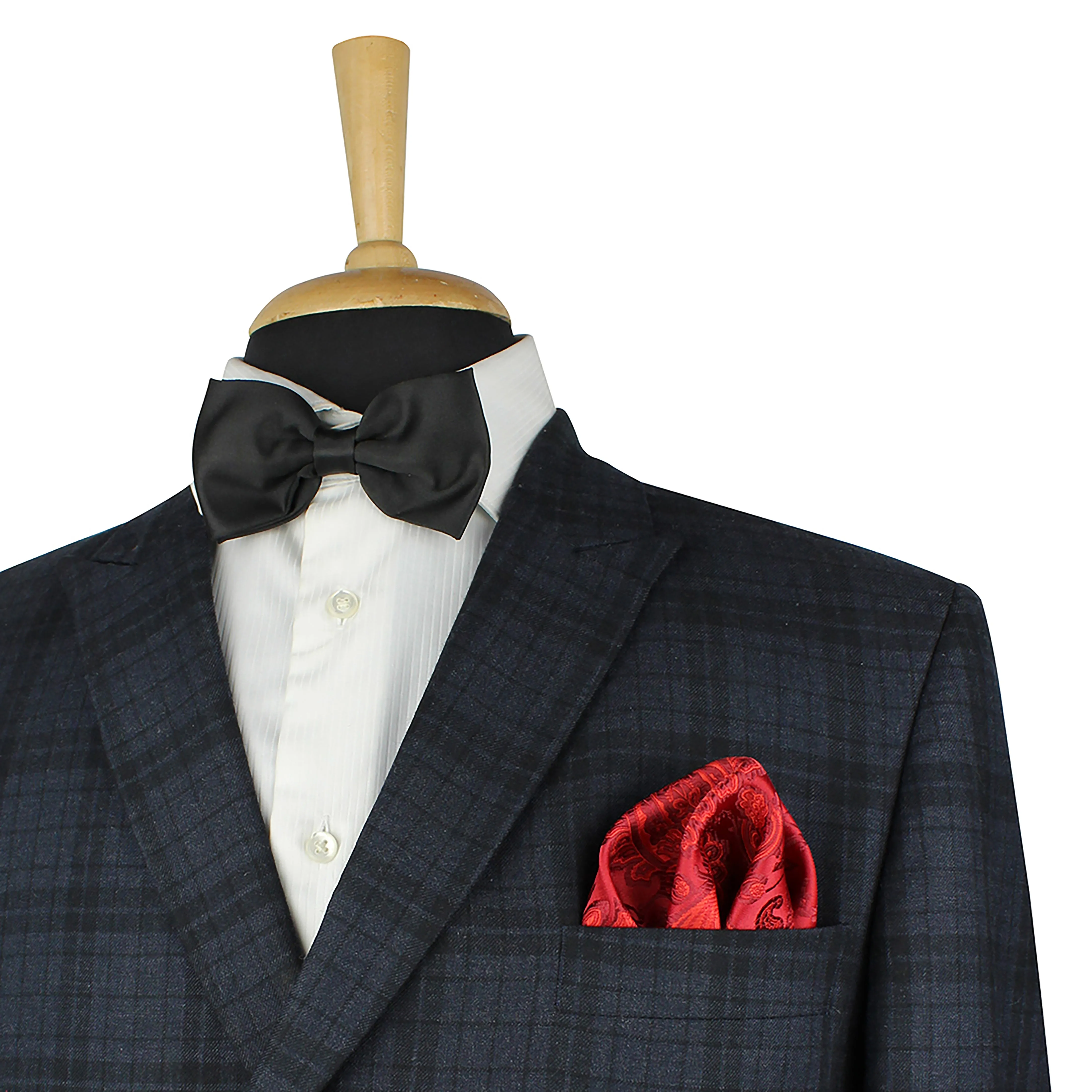 Kovove Red Floral Necktie and Pocket Square Gift Box