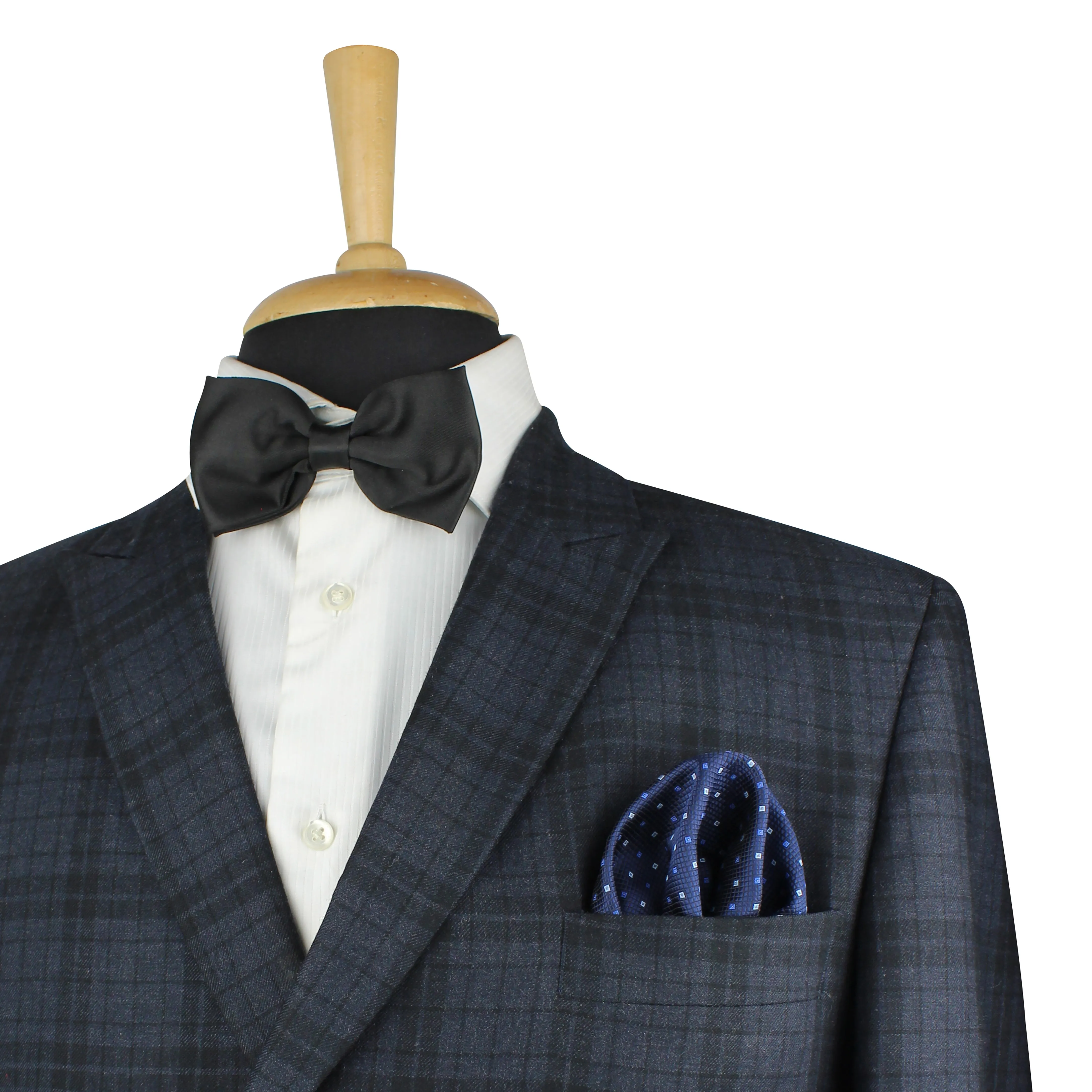 Kovove The Blue Treat Checkered Necktie and Pocket Square Gift Box